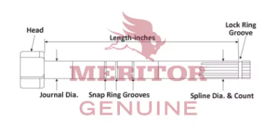Meritor Camshaft | 2210J2948 - Image 2